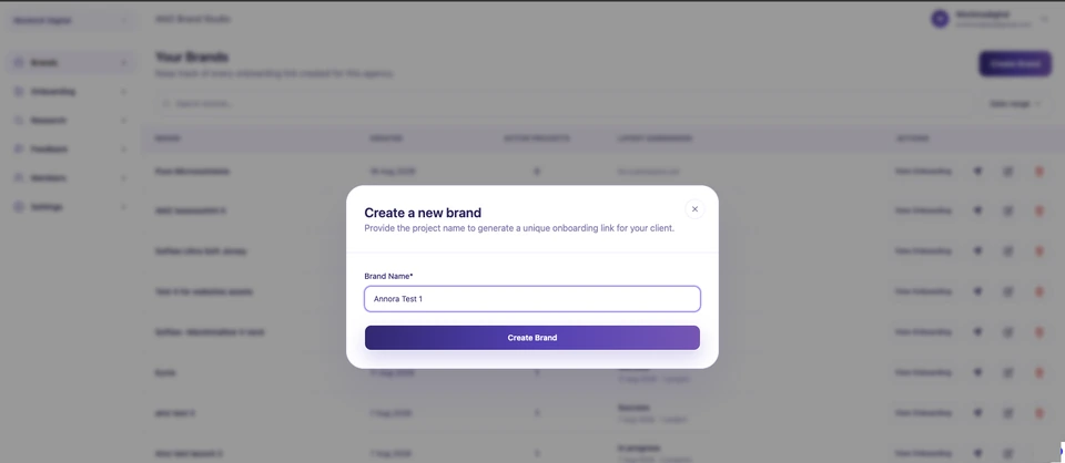 Create the brand